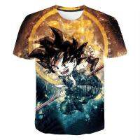 2023 newNew Seven Anime Character 3D Printing T-shirt for Boys Sun Wukong Short Sleeve T-shirt for Childrens Casual Top