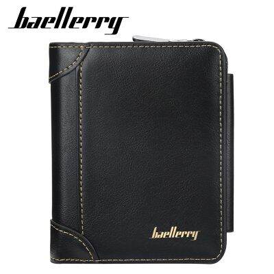 （Layor wallet）กระเป๋าตังค์หนัง PU แฟชั่นผู้ชาย39; S มีซิปพับสามทบมีหลายบัตรใหม่2022 Dompet Koin แบรนด์หรูกระเป๋าสตางค์แบบสั้นสำหรับผู้ชายกระเป๋าเก็บบัตรบาง