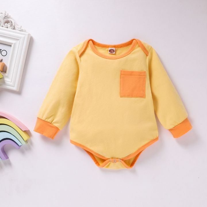 เสื้อผ้าเด็ก-baby-infant-autumn-romper-long-sleeve-bodysuit-pants-2-pieces-baby-warm-clothes