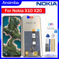 จอ LCD แบบดั้งเดิม Ansimba สำหรับ Nokia X10/Nokia X20จอแสดงผลจอแอลซีดีพร้อมกรอบหน้าจอสัมผัสดิจิตอลแทนการประกอบสำหรับ Nokia X10จอแสดงผล X20พร้อมเครื่องมือฟรี