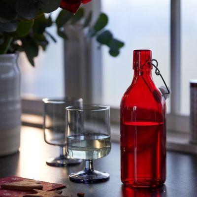 ขวด ขวดน้ำ ขวดใส่น้ำดื่ม ขวดไวน์ ขวดหมักไวน์ ขวดใส่น้ำ ขวดใส่น้ำหวาน ขวดสีชา สีแดง จุกล็อกแน่นวางแนวนอนได้  มี 3 ขนาด 1 ลิตร ,0.5 ลิตร, 150 มล.
