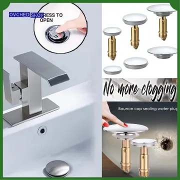 Universal Basin Pop-Up Plug Stopper Kitchen Wash Core Bounce Up Drain  Filter Bathroom Shower Sink Filter Plug Bathtub Stopper