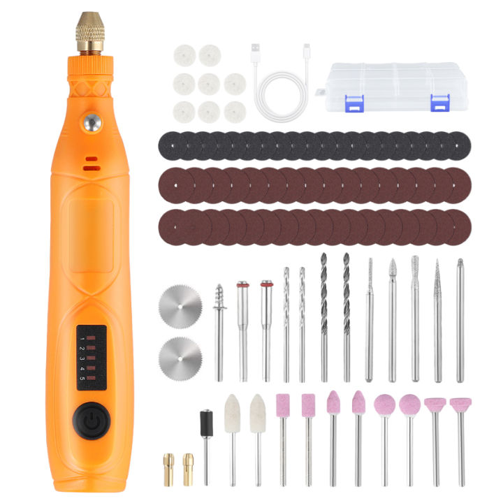 5-Speed Speed Speed Adjustment Mini Electric Grinder Tool Set USB