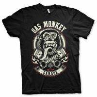 gas Monkey Garage Pistons &amp; Flames Licensed Fast N Loud GMG Black Men T-shirt cotten tee