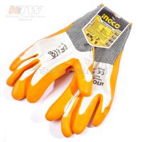 INGCO ถุงมือผ้า เคลือบยาง รุ่นงานหนัก Size : XL รุ่น HGVL08 ( Latex Gloves )