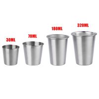 30/70/180/320ml Metal Stainless Steel Cup Mug Drink Coffee Beer Tumbler Travel Home Office HEE889