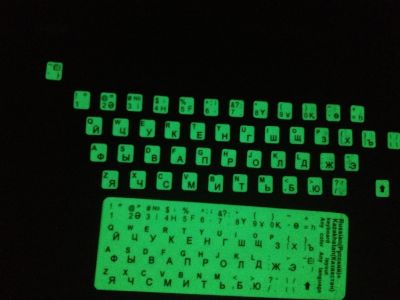 Russian letter Fluorescent keyboard stickers sticker cover for laptop computer notebook russia Luminous letters Keyboard Accessories