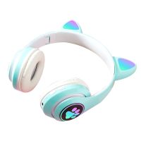 Cute Ear Bluetooth Headphone Kid Girl Music Wireless Helmet TF Card Gaming Earphone with Mic Phone Headset