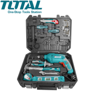 TOTAL ชุดเครื่องมือช่าง พร้อม สว่านกระแทก มีขนาด 1/2 นิ้ว รุ่น THKTHP1012 ( Tools Set )