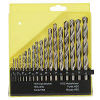 19pcs HSS High Speed ​​Steel Straight Shank Twist เจาะ ชุดบิท ชุด พร้อมเคส 1-10mm