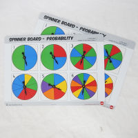 วงล้อสีความน่าจะเป็น 2 แผ่น/ชุด (Spinner Board - Probability 2 Pcs/Set)