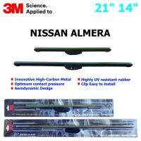 ใบปัดน้ำฝน 3M Silicone Model สำหรับรถ Nissan Almera ขนาดใบ 21"+14 "   สินค้าระดับพรีเมี่ยม หรูหรา สวยงาม คุณภาพดี