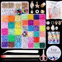 【CW】⊙  2500-4280PCS 6mm Flat Round Polymer Clay Beads for Jewelry Making Necklace Earrings Set Pendant   Tools