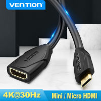 Vention Mini HDMI Extension Cable 4K High Speed Micro HDMI Male To HDMI Female Converter Adapter Cable For Monitor Projector