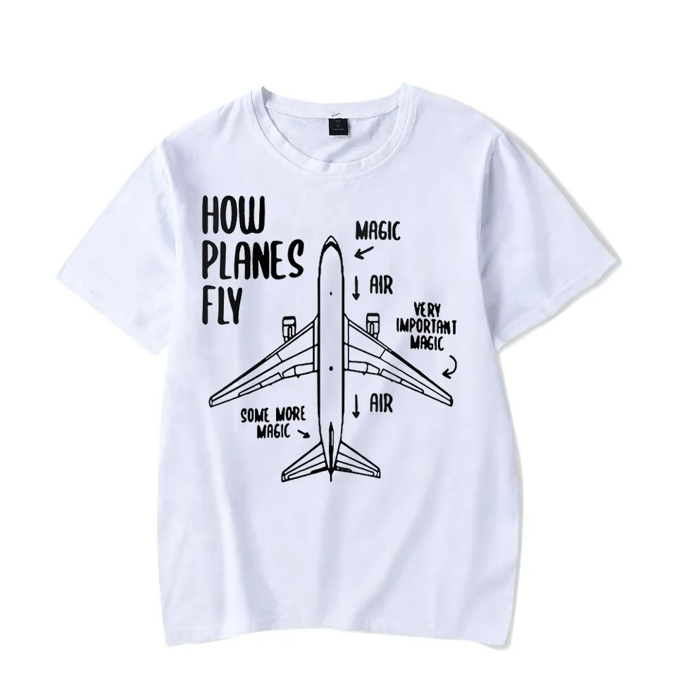 Novelty How Planes Fly Engineer Pilot Airplane T-Shirt Mens Short