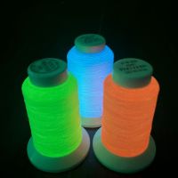 Rainbow Colors Luminous Sewing Yarn Fluorescent Embroidery Thread Glow In The Dark Film Embroidery Thread