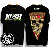 original KUSH  เสื้อยืดลายกระโหลกสไตล์วินเทจ100% (สีดำ) classic COTTON kush clothing แขนสั้นอินเทรนด์ เสื้อผู้ชาย/ผู้หญิง จัดส่งจากประเทศไทย พร้อมสำหรับการจัดส่ง