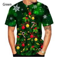 Men/Women Christmas T-shirt Santa Claus Short Sleeve shirt 3D Printed Christmas Carnival Night T-shirt