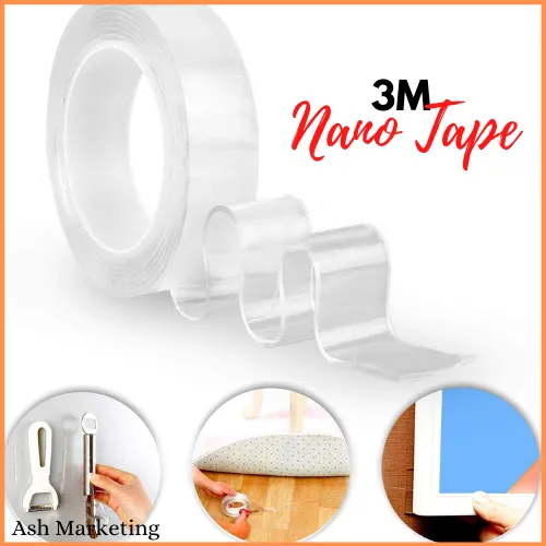 New Multifunctional Double Sided Adhesive Nano Traceless Washable Adhesive Removable Transparent Tape 1 3 5m Reusableglue