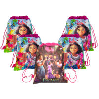 Encanto Movie Cartoon Magic Girl Mirabel Birthday Party Decor Gift Bag Non- Fabric Drawstring Bag Travel Storage Backpack