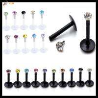 WZNB 10pcs ร้อน คริสตัล เซ็กซี่ ลิปสตั๊ด เจาะเนื้อ อะคริลิค อัญมณี Labret