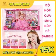 Bộ Hộp Quà Đồ Chơi Búp Bê Barbie Công Chúa Kèm Nhiều Phụ Kiện Váy Giày Đồ