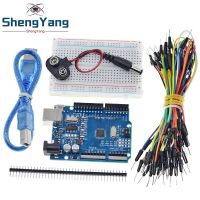 【YD】 ShengYang Starter for arduino R3 - Bundle of 5 Items: Breadboard Wires  USB Cable and 9V Battery