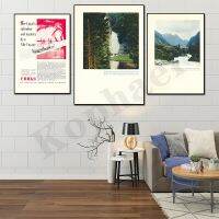 Breath-Taking Holdfoss น้ำตก Brigsdal Torrent Lorne Lake นอร์เวย์ภูมิทัศน์บทคัดย่อ Retro Travel Wall Decor โปสเตอร์