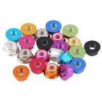 ஐ 50pcs Flange Self-Locking Nut Aluminum Alloy M2 M3 M4 Multiple Colors Available 4.8 Grade Antistatic No Fading M2-M4