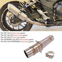 Slip On For HONDA NC700 NC700X NC700S NC750X NC750 Motorcycle 51mm Exhaust Middle Link Pipe Escape Muffler Connection Link Pipe