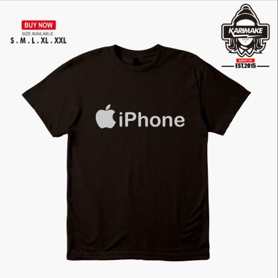 [มีสินค้า]เสื้อยืดผ้าฝ้าย เสื้อยืด พิมพ์ลายโลโก้ Apple Iphone