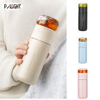 PAlight แก้วกันร้อนพร้อมกรองสแตนเลสขวดชาถ้วยแก้วดองแยกชาและน้ำ300ML