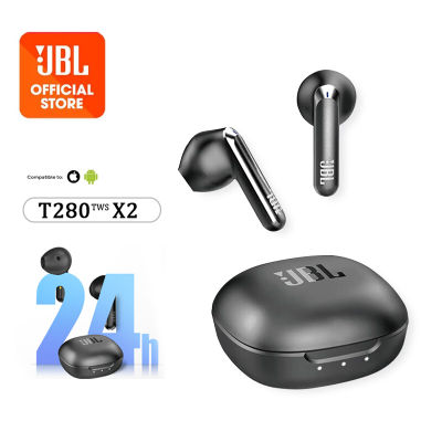 【3 Months Warranty】JBL T280TWS X2 True Wireless Bluetooth Headphones In-Ear Music Headphones Support Call Noise Cancellation Sports Waterproof Earbuds for IOS/Android/Ipad Built-in Microphone J_BL Bluetooth Earbuds