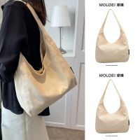 Summer work commuting bag lazy leisure large-capacity cloth bag canvas bag female 2023 new one-shoulder tote bag 【QYUE】