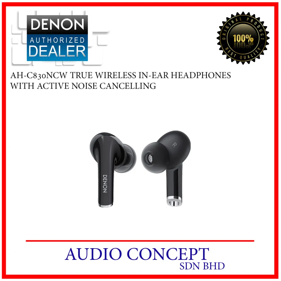 Denon AH-C830NCW True Wireless in-Ear Headphones with Active Noise Cancelling - Black Color