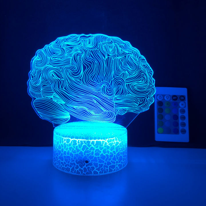 สมองรูปร่าง3d-ภาพลวงตาโคมไฟ7เปลี่ยนสีสวิทช์สัมผัส-led-ไฟกลางคืนอะคริลิโคมไฟตั้งโต๊ะบรรยากาศแสงแปลกใหม่