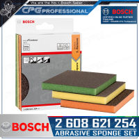 BOSCH ฟองน้ำ ฟองน้ำขัด ขัดเหลี่ยมบาง (3 ชิ้น/แพ็ค) รุ่น 2 608 621 254 ++ของแท้100%++