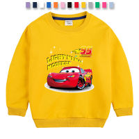 Lightning McQueen เสื้อสเวตเตอร์เด็กหญิงเด็กชายเสื้อคอตตอนแขนยาวพิมพ์ลายการ์ตูนน่ารัก13สี/1-10ปีเสื้อกันหนาวชุดเด็กฤดูใบไม้ร่วงและฤดูใบไม้ผลิ Baju Anak 0000เสื้อแขนยาวคอกลม