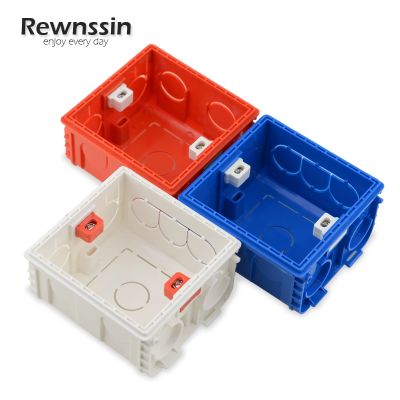 【YF】✗☼  Rewnssin Wall Mount Electrical 86 Type Sockets and Switches Junction Stash Cassette Plastic Dark