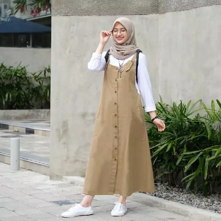 overall dress korean style