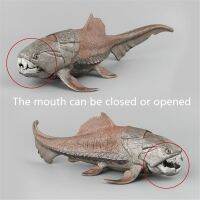 {“: 》ไดโนเสาร์ของเล่นโมเดลไดโนเสาร์ Dunkleosteus 1ชิ้น20ซม. อุปกรณ์ตกแต่งลายปลาตุ๊กตาขยับแขนขาได้