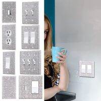 hot！【DT】♈  Panel Sticker US Rhinestones Wall Plate Cover Rectangle Glitter Outlet