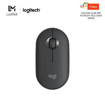  Logitech Pebble Wireless Mouse with Bluetooth or 2.4 GHz  Receiver, Silent, Slim Computer Mouse with Quiet Clicks, for  Laptop/Notebook/iPad/PC/Mac/Chromebook - Blue Grey : Electronics