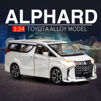 1:24รถของเล่นคุณภาพดีโตโยต้า Alphard พร้อมกล่องรถของเล่นรถโลหะผสม D Iecasts และของเล่นยานพาหนะรถรุ่นของเล่นสำหรับเด็ก