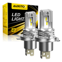 AUXITO H4 Fanless LED CSP ไฟหน้าหลอดไฟสำหรับรถยนต์รถจักรยานยนต์9003 LED Hilo High และ Low Beam ไฟหน้าอัตโนมัติโคมไฟ12V 12000Lm