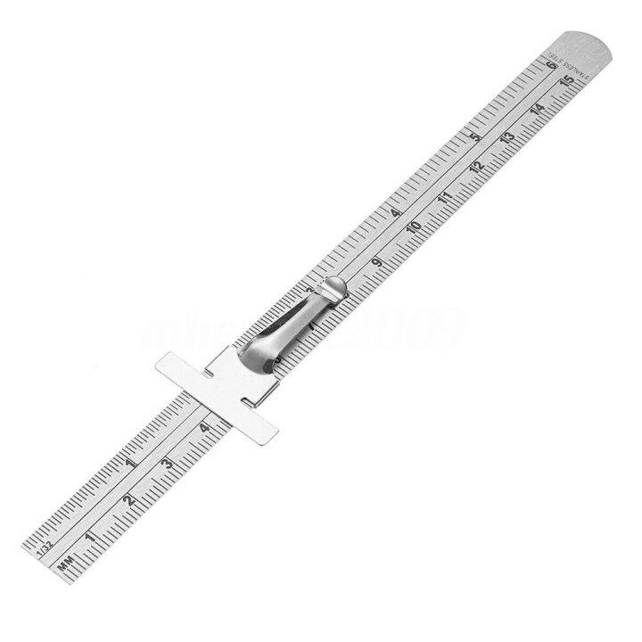 6 Inch Hole Pocket Accurate With Detachable Clip Length Ruler Stainless