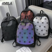 AMILA Fashion Colorful Geometry Bag Backpack Creative personality new