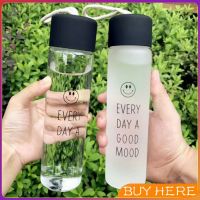 ขวดแก้วใส่น้ำดื่มพกพา กระบอกใส่น้ำ 360 ml มีสายคล้องมือ พกพาสะดวก Portable glass BUY HERE