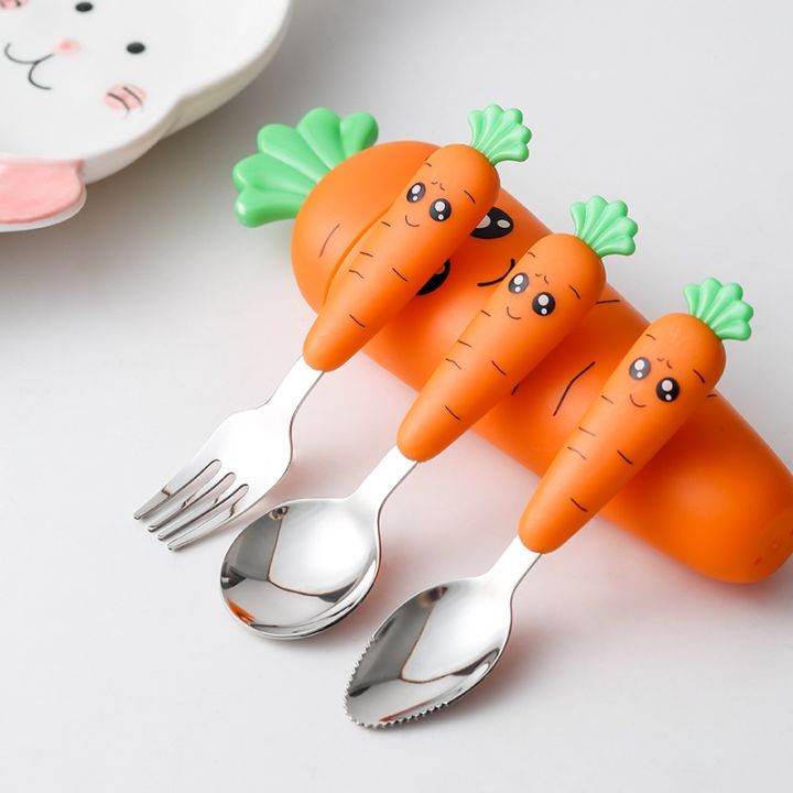 3pcs-carrots-set-stainless-steel-spoon-fork-flatware-with-box-baby-children-kids-kitchen-dinnerware-feeding-tableware-supplies