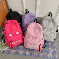 【CC】 Cartoon Ears School for Teenage Schoolbag Famale Student Bookbag Mochila Escolar